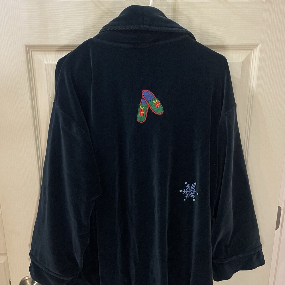 Michael Simon Lite Christmas Robe Women's Size S Snowflake‎ Mittens - Picture 8 of 10